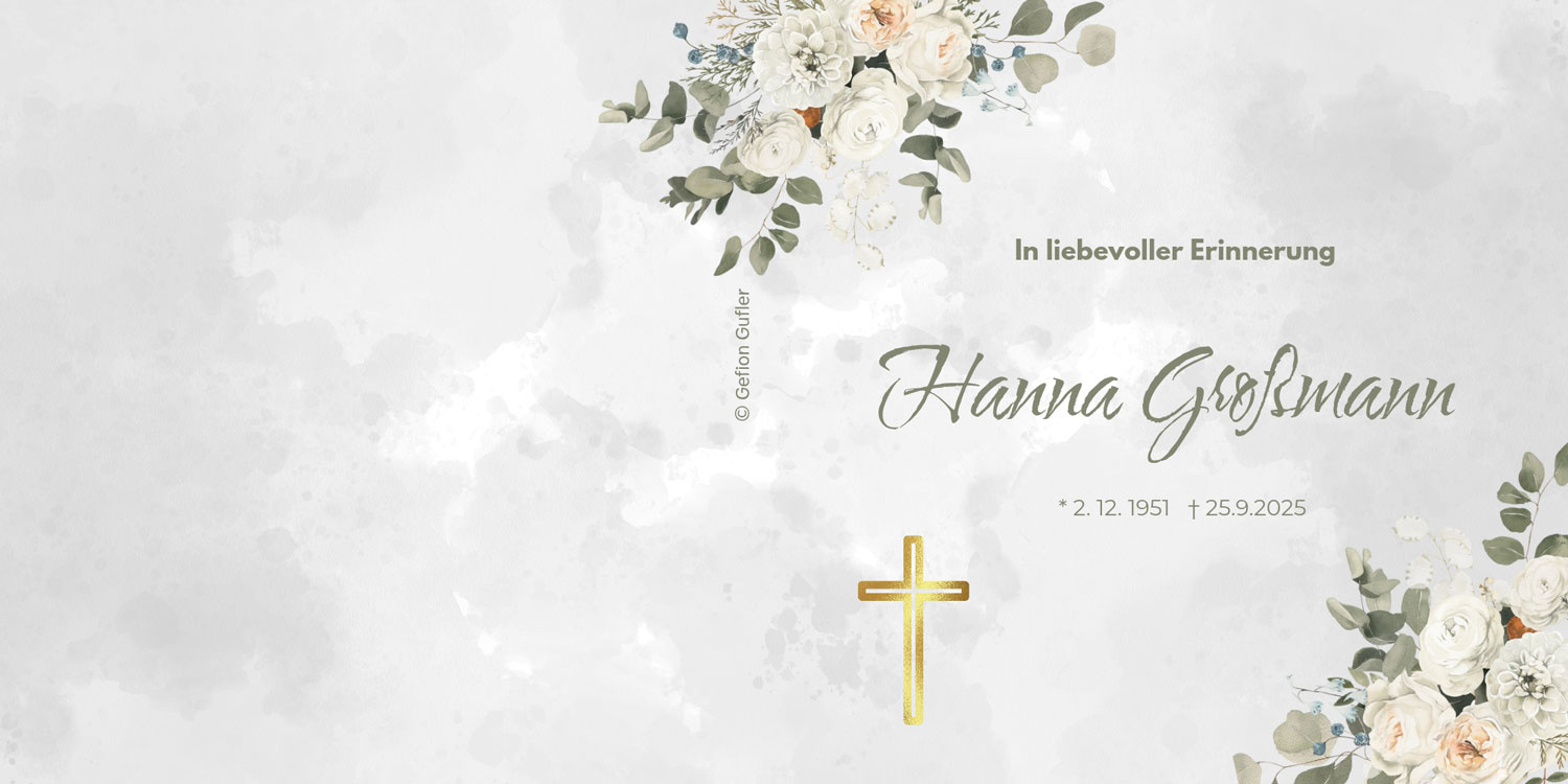 Sterbebild: Hanna Grossmann