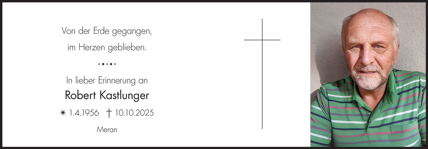 Sterbebild: Robert Kastlunger
