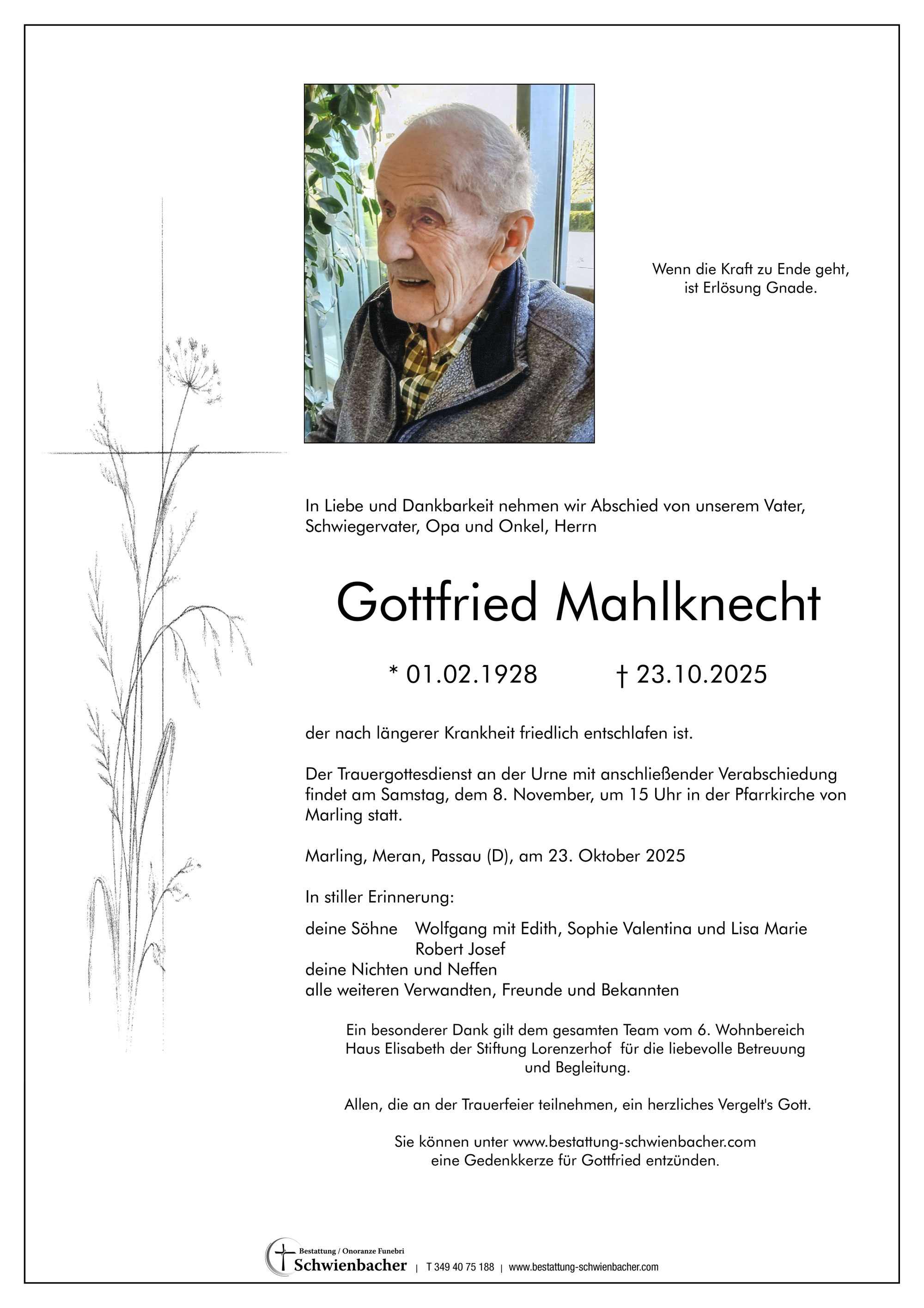 Parte: Gottfried Mahlknecht 