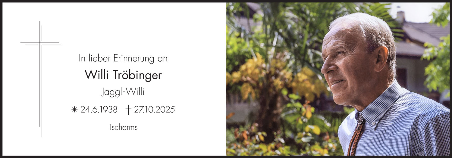 Sterbebild: Willi Tröbinger