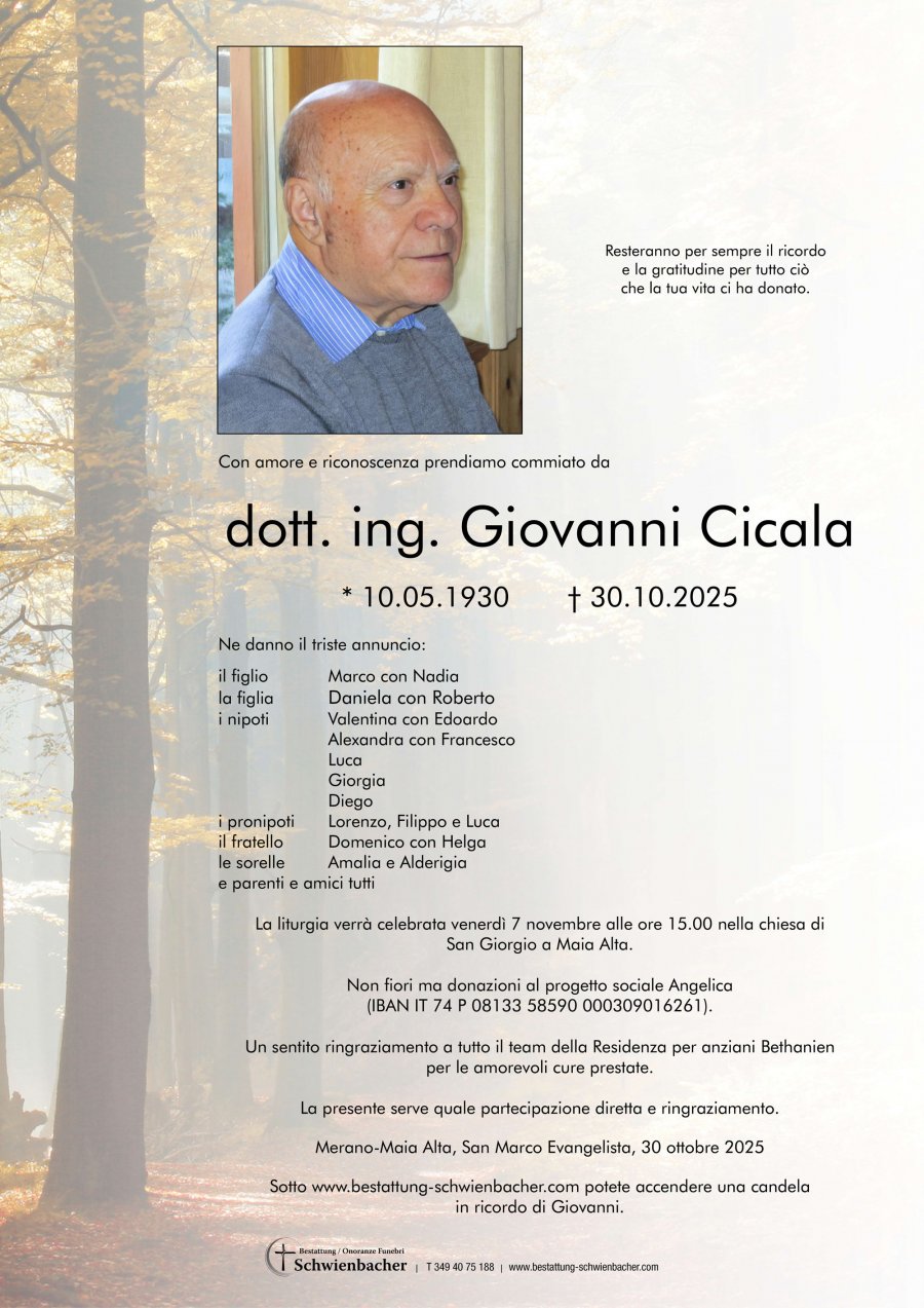 Parte: Dr. Ing. Giovanni Cicala