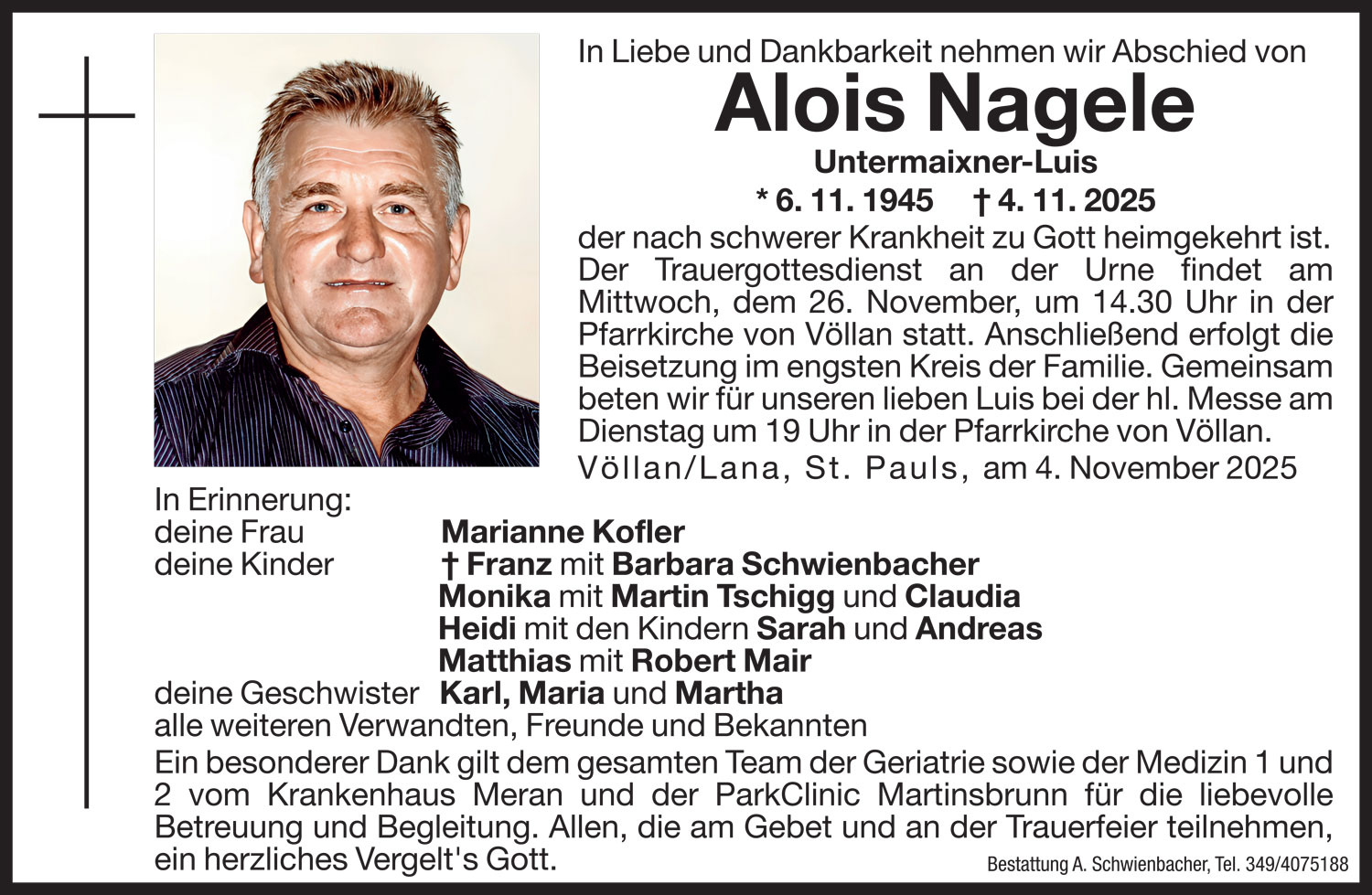 Medien: Alois Nagele