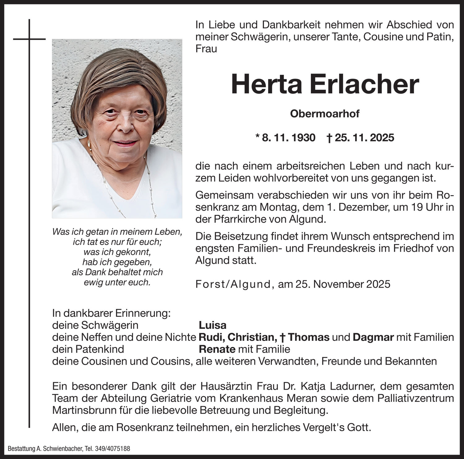 Medien: Herta Erlacher
