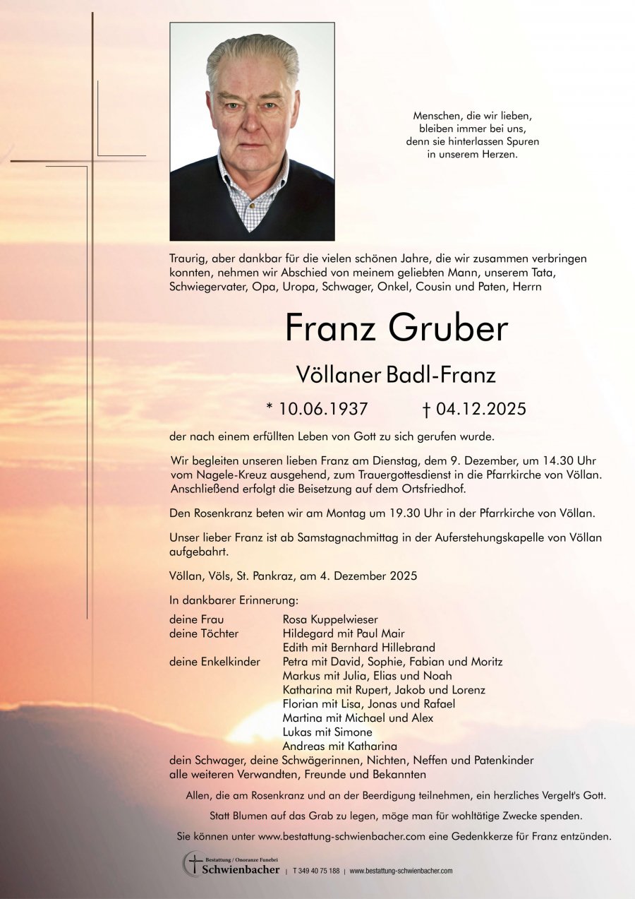 Parte: Franz Gruber