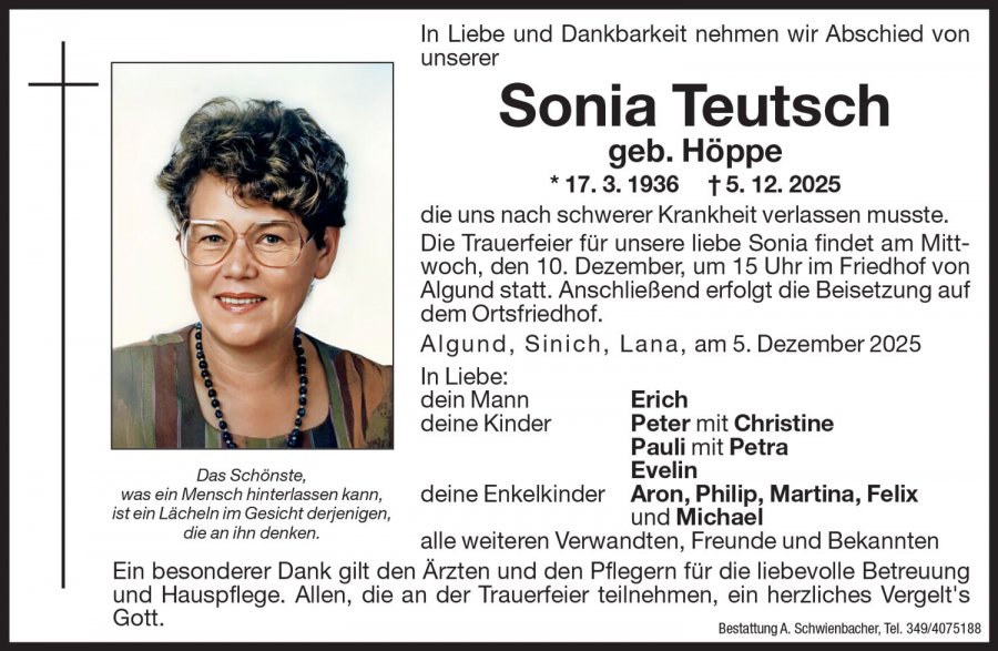 Medien: Sonia Teutsch geb. Höppe