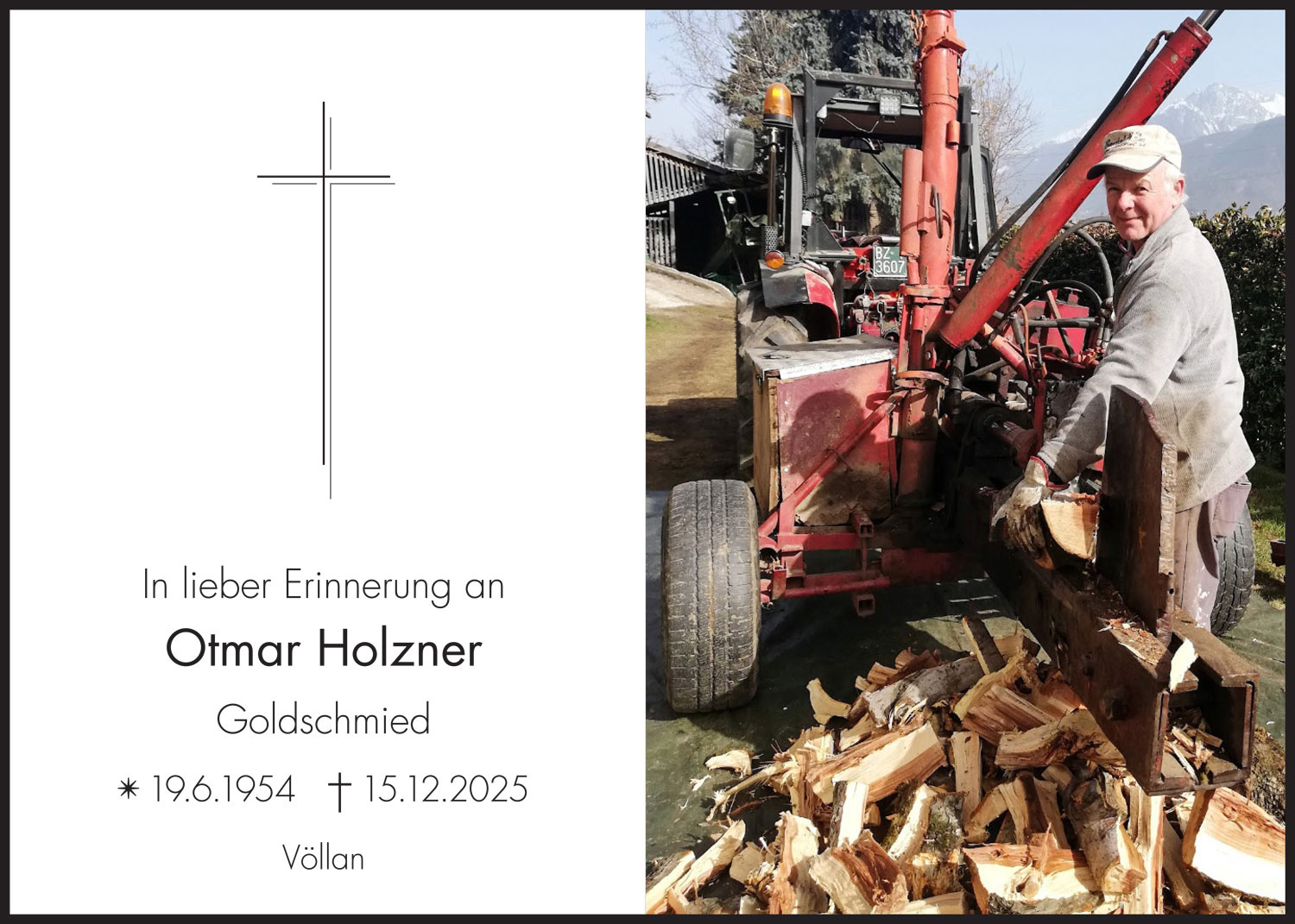 Sterbebild: Otmar Holzner