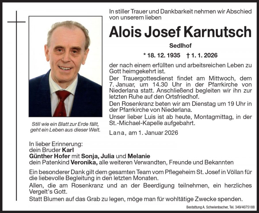 Medien: Alois Josef Karnutsch