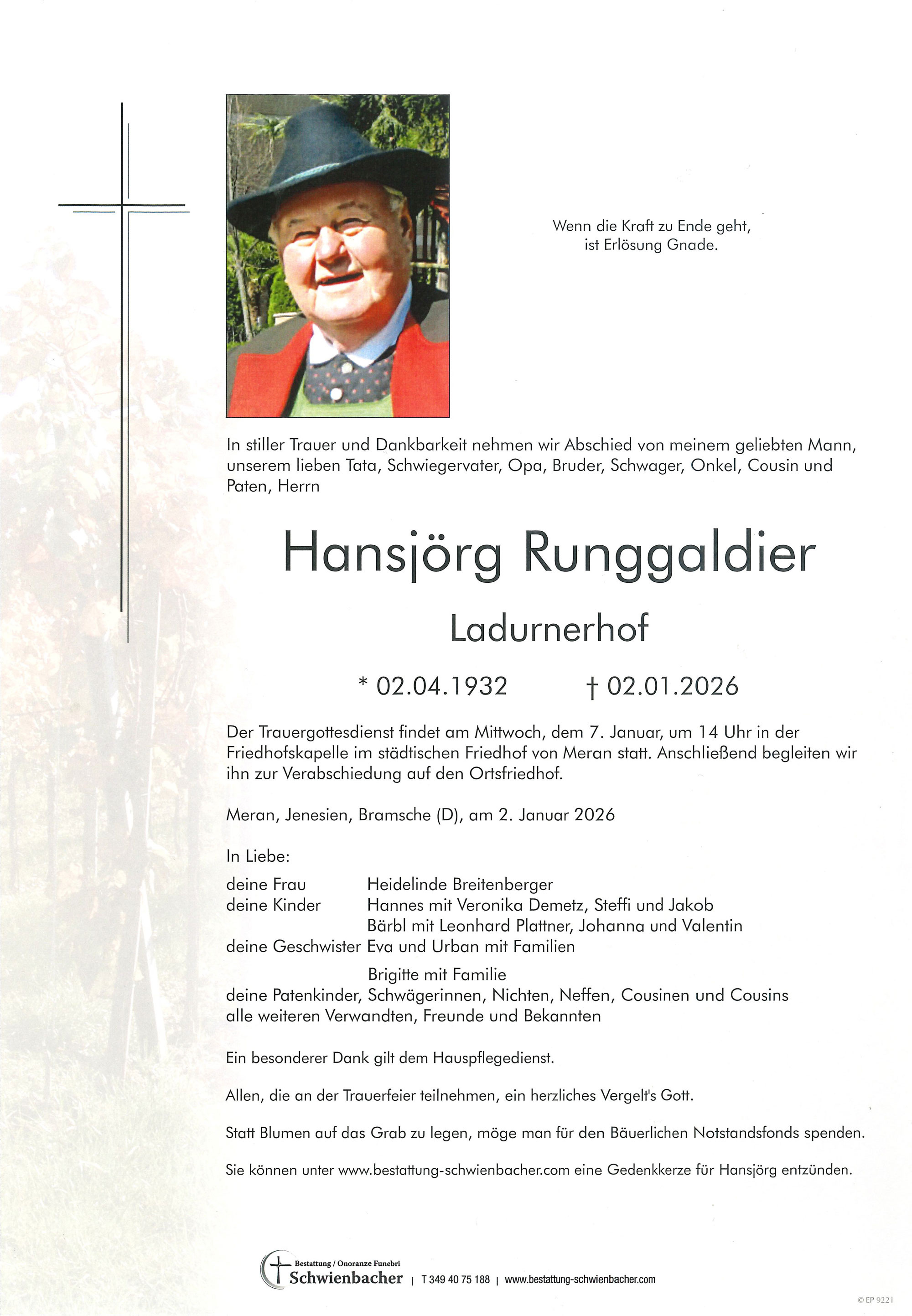 Parte: Hansjörg Runggaldier 