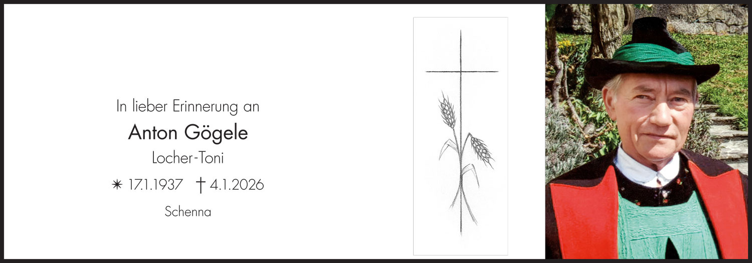 Sterbebild: Anton Gögele