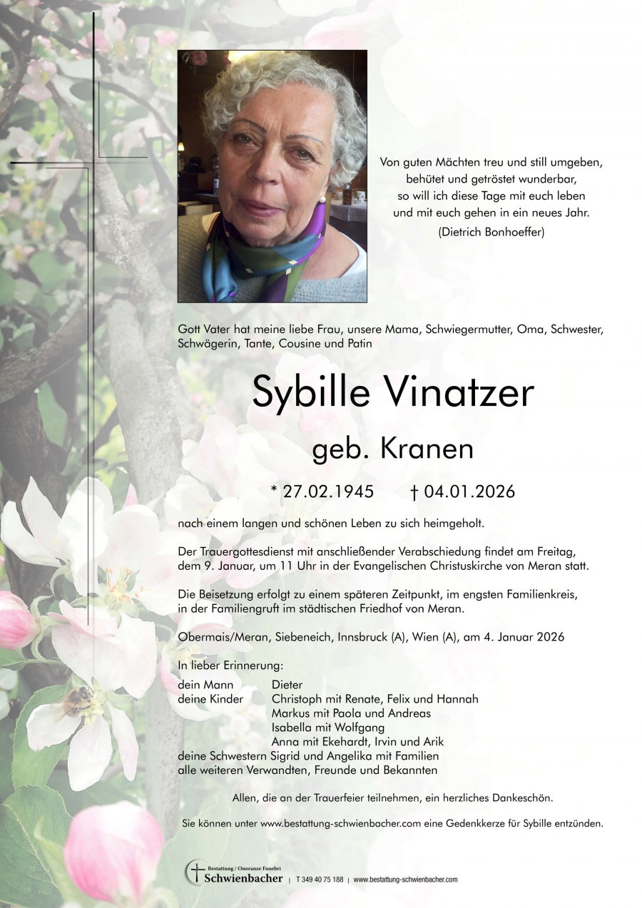 Parte: Sybille Vinatzer geb. Kranen