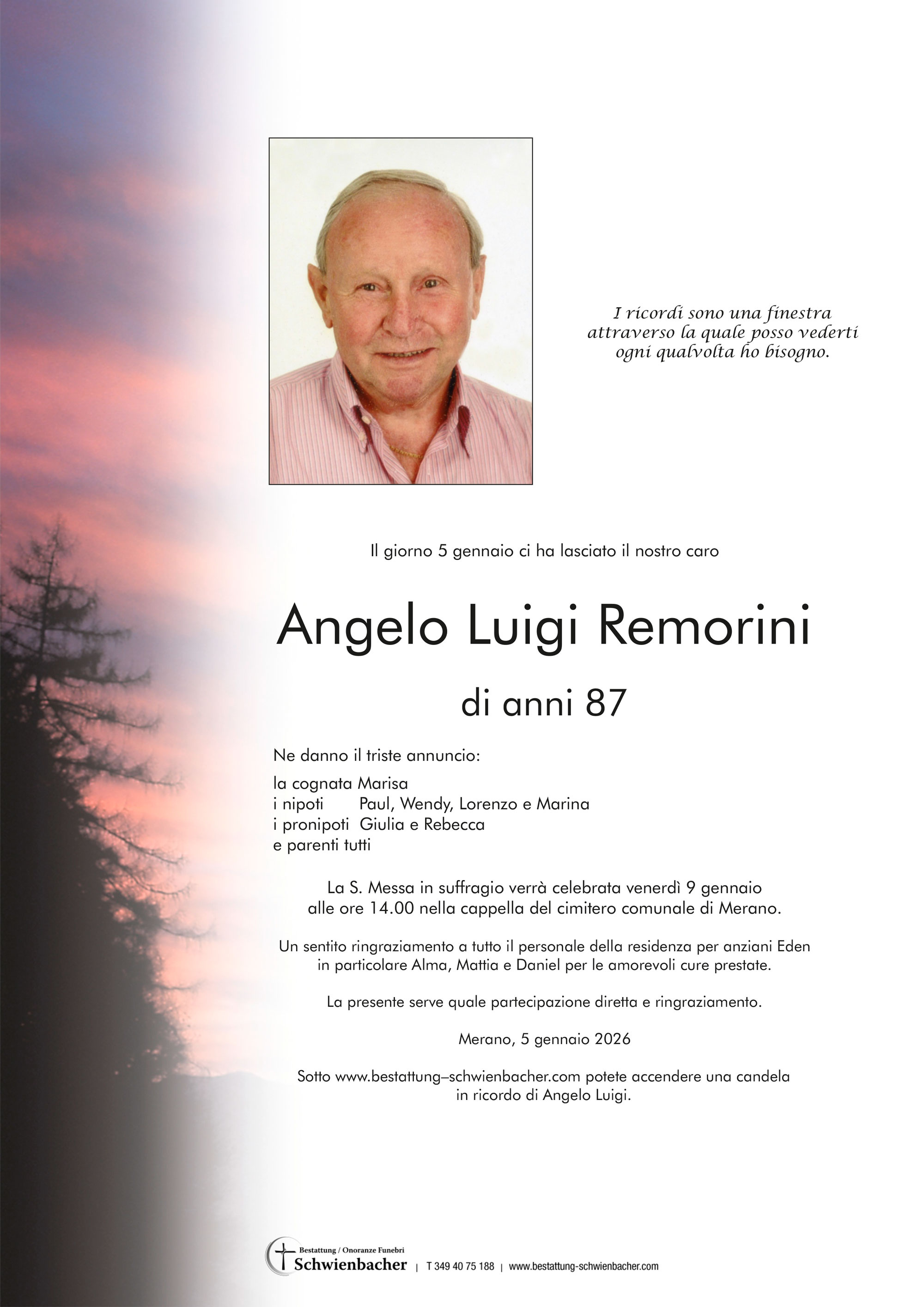Parte: Angelo Luigi Remorini 