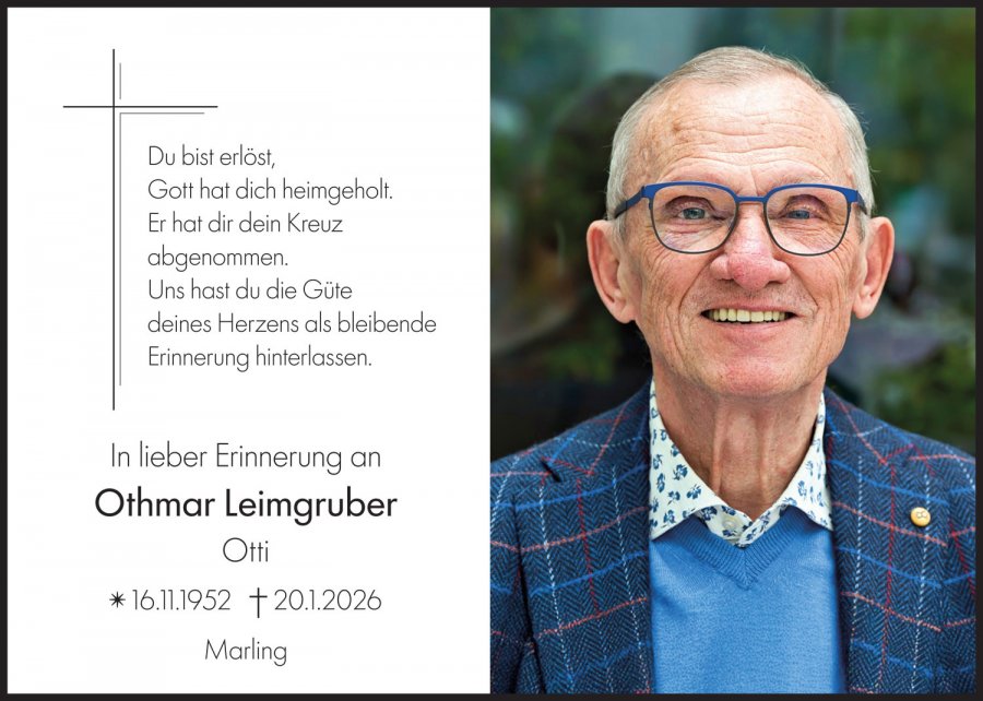 Sterbebild: Othmar Leimgruber