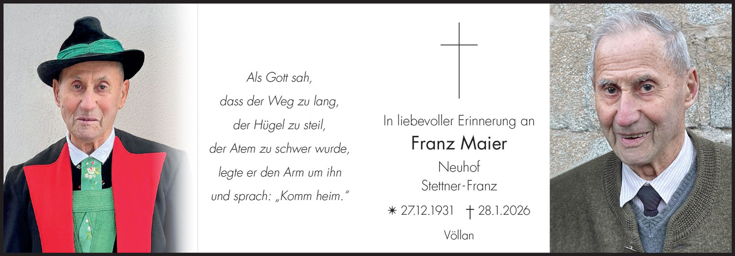 Sterbebild: Franz Maier
