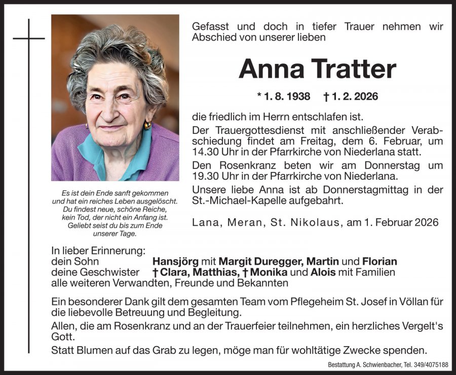 Medien: Anna Tratter