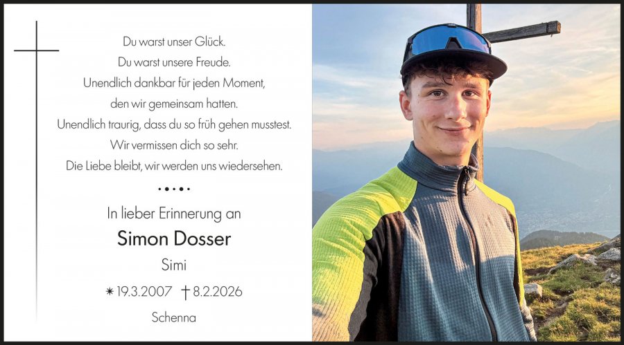 Sterbebild: Simon Dosser