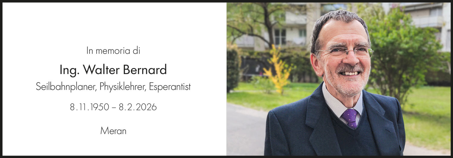 Sterbebild: Ing. Walter Bernard