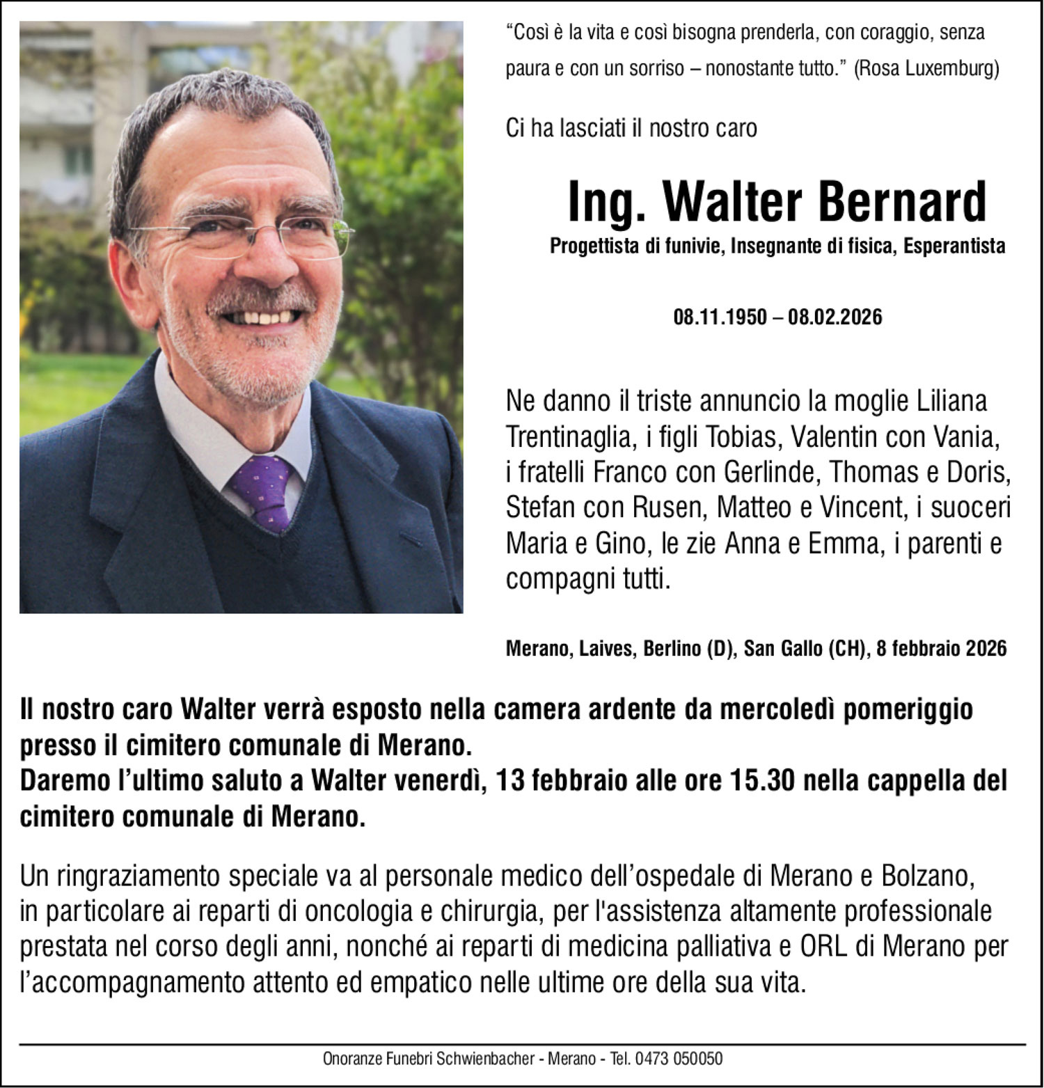 Medien: Ing. Walter Bernard
