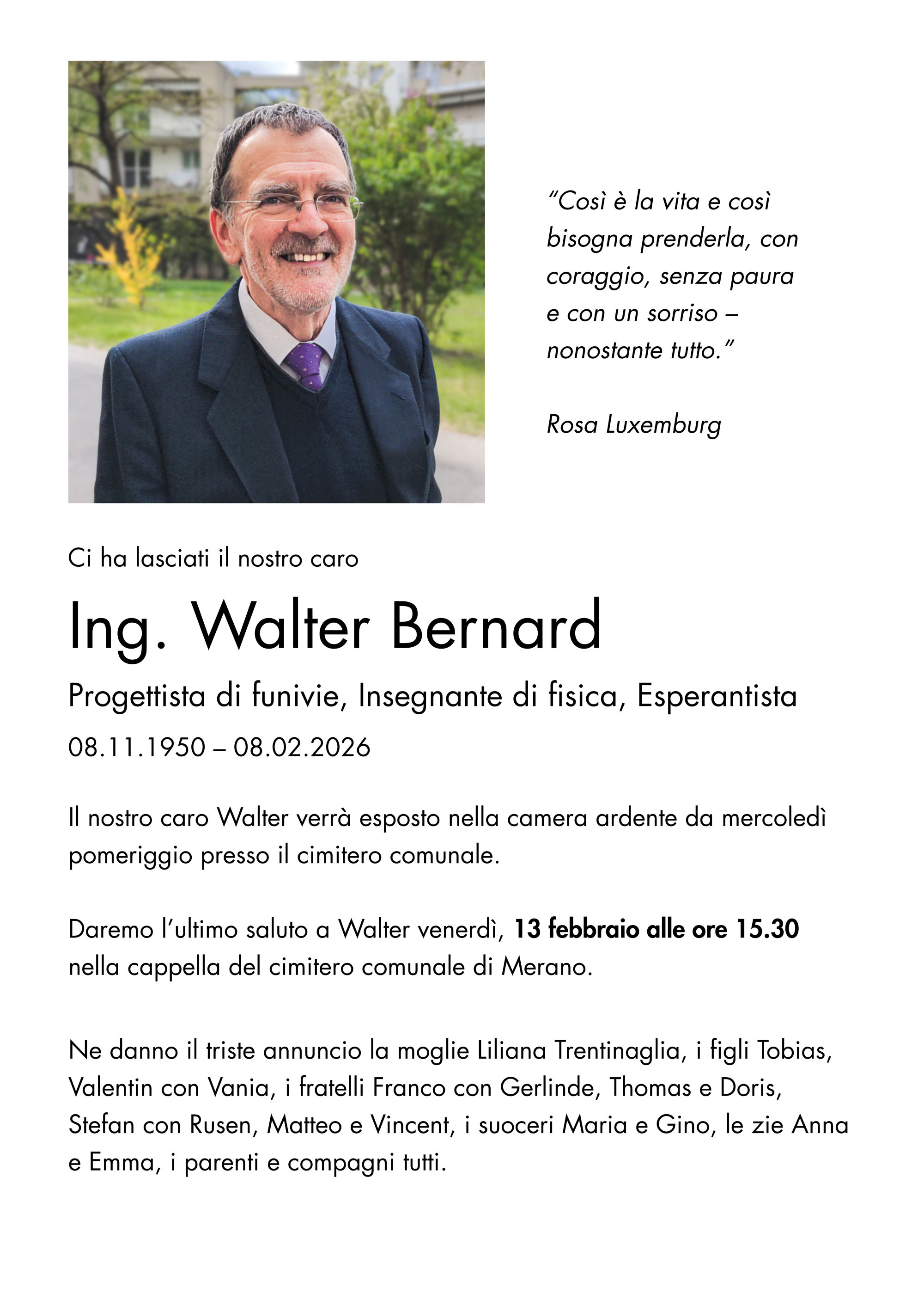 Parte: Ing. Walter Bernard 