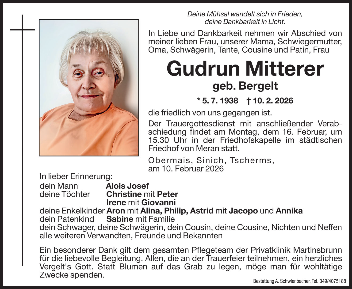 Medien: Gudrun Mitterer geb. Bergelt