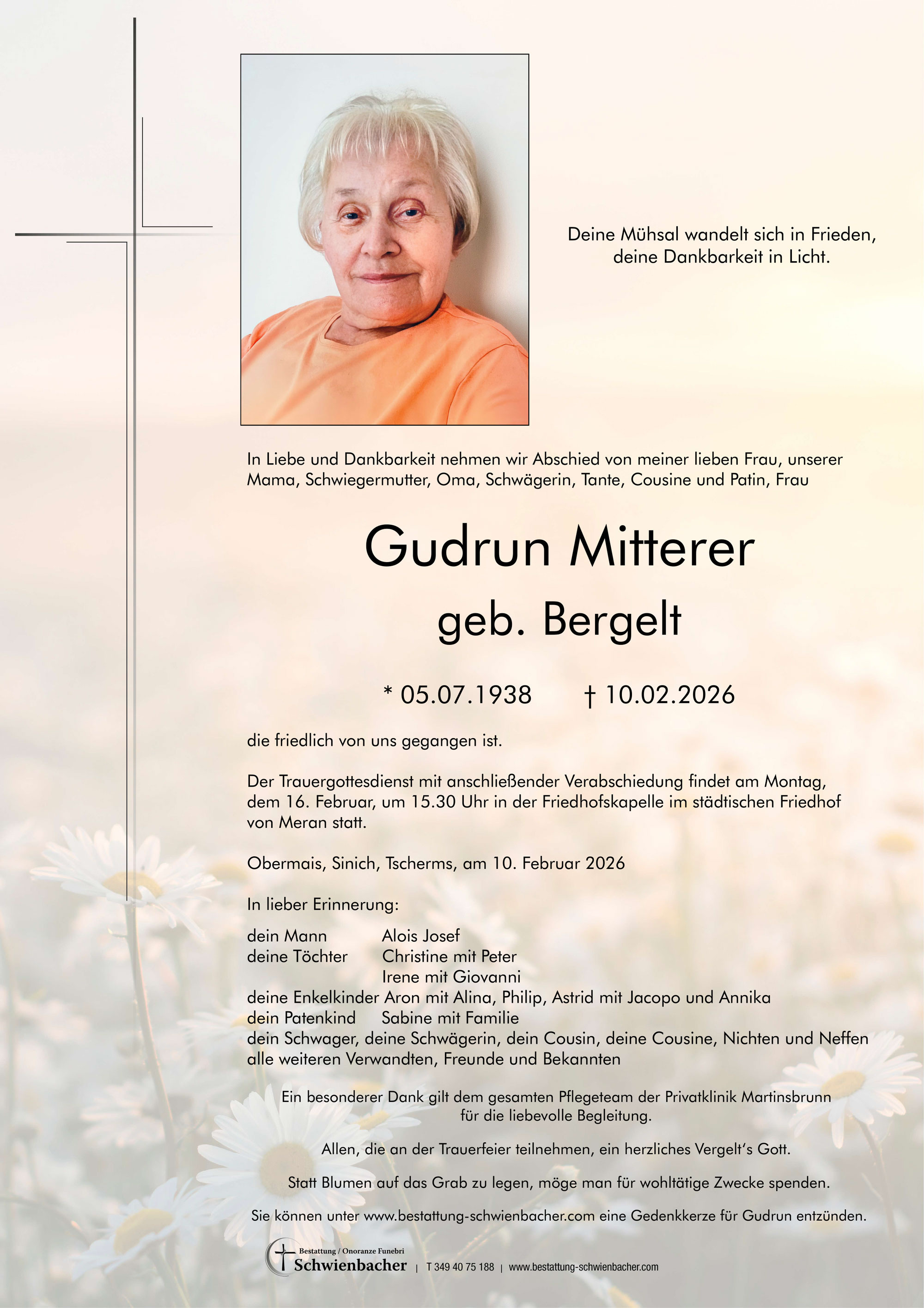 Parte: Gudrun Mitterer geb. Bergelt 