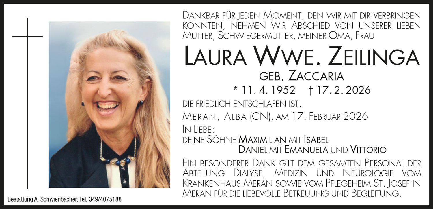 Medien: Laura ved. Zeilinga Zaccaria