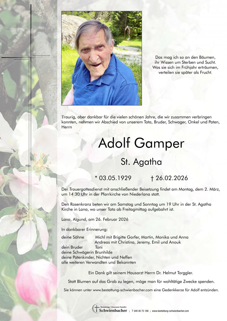Parte: Adolf Gamper