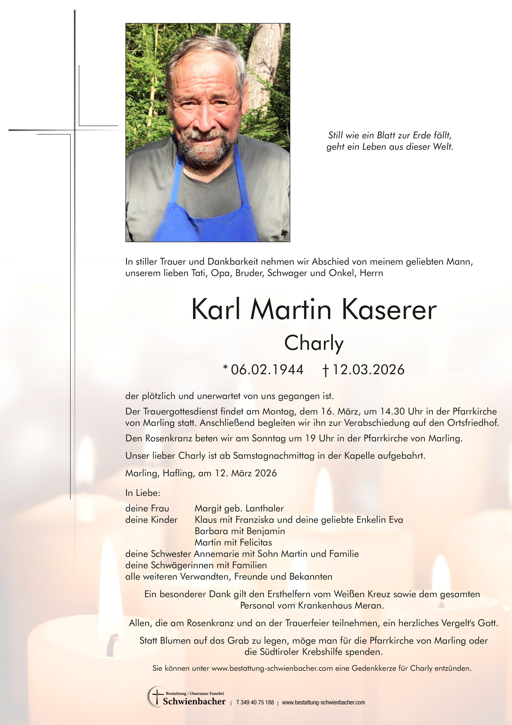 Parte: Karl Martin Kaserer 