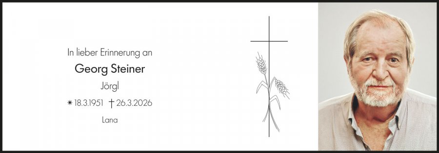 Sterbebild: Georg Steiner