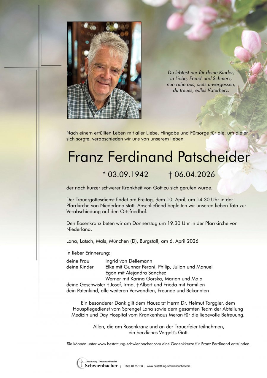 Parte: Franz Ferdinand Patscheider