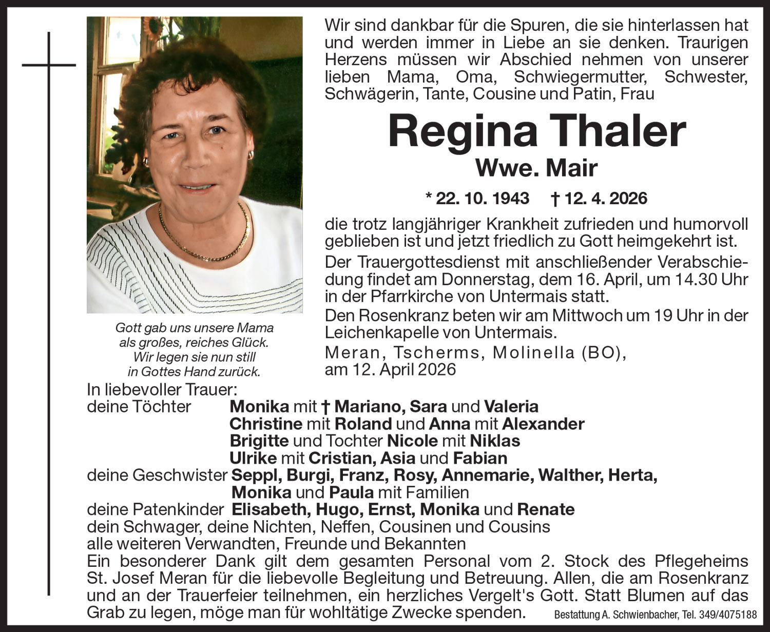 Medien: Regina Thaler Wwe. Mair