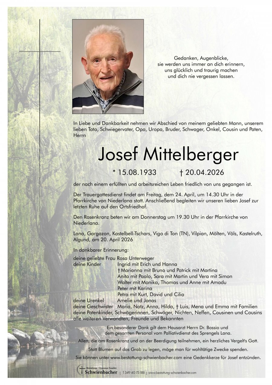 Parte: Josef Mittelberger