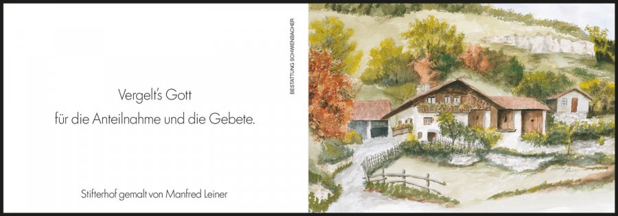 Sterbebild: Notburga Mitterer geb. Gruber
