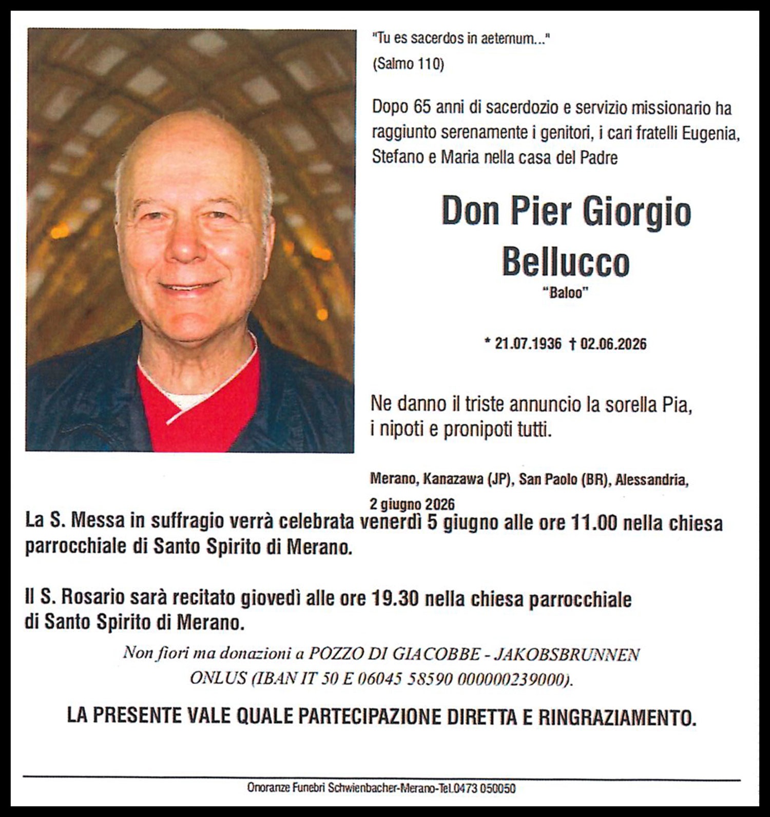 Medien: Don Pier Giorgio Bellucco