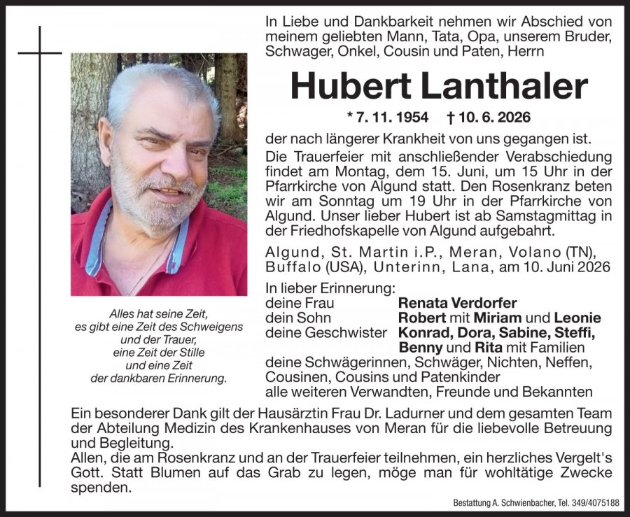 Medien: Hubert Lanthaler