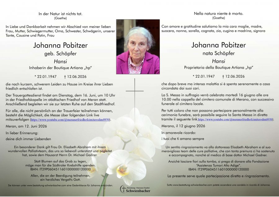 Parte: Johanna Pobitzer Schöpfer