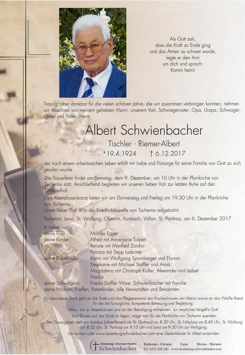 Parte: Albert Schwienbacher 