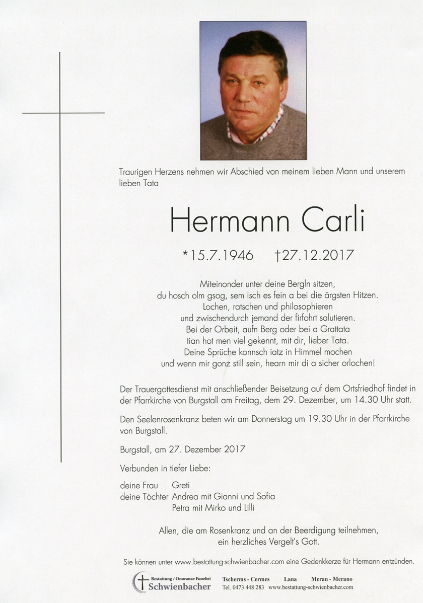 Parte: Hermann Carli 